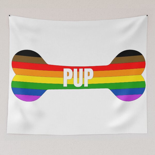 Item preview, Rainbow Pup Pride Bone designed and sold by plaid-pup.