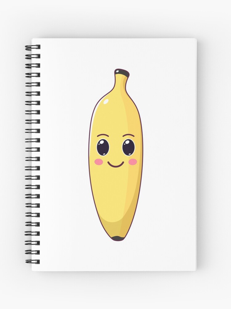 Cahier A Spirale Banane Kawaii Mignonne Fruit Mur De Dessin Anime Par Artskill2k17 Redbubble