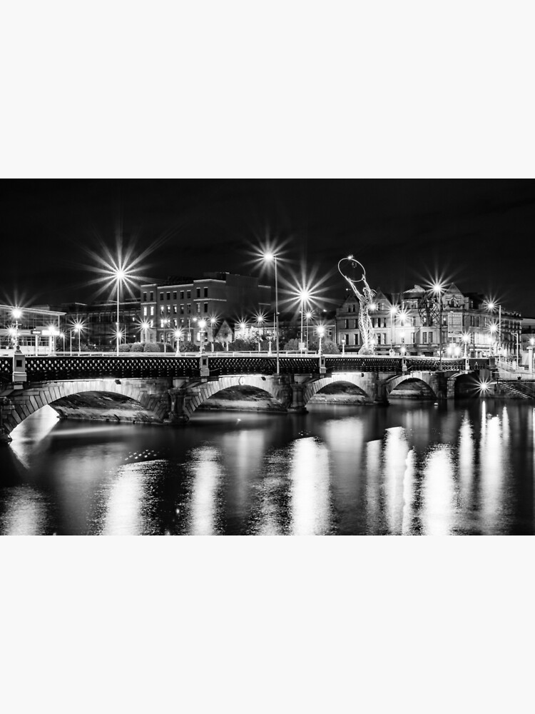 "Belfast Northern Ireland Black and White Cityscape " Canvas Print for