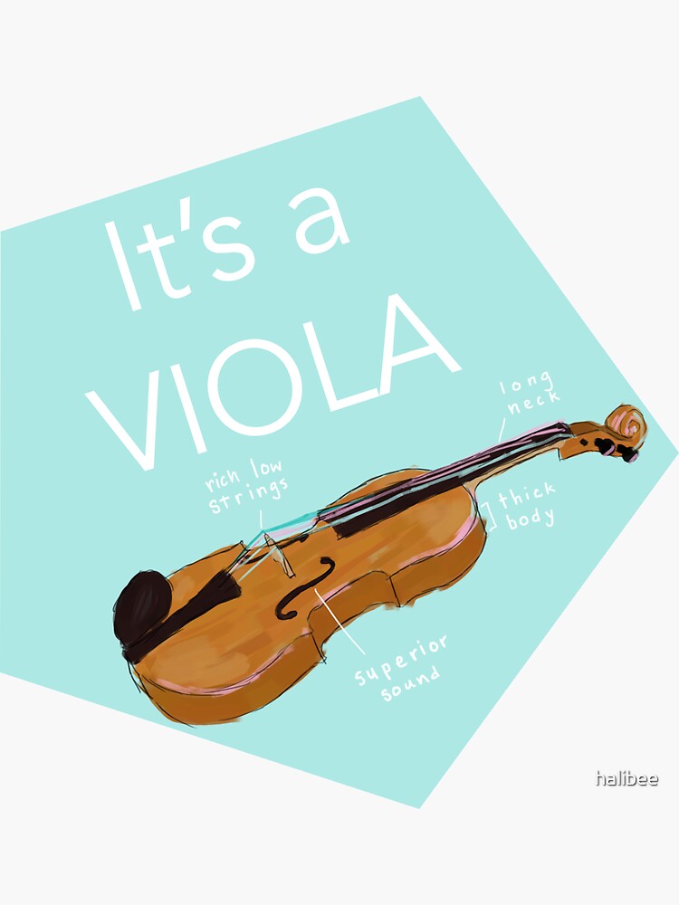 "It's a Viola" Sticker for Sale by halibee Redbubble
