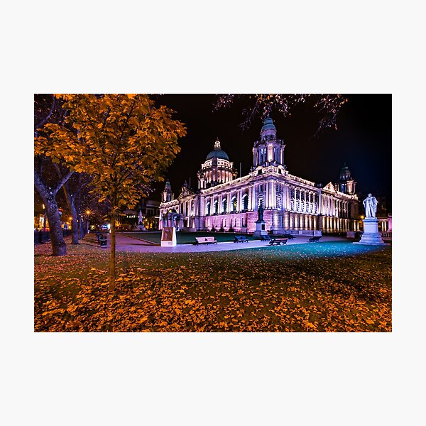 Belfast City Hall In Autumn Northern Ireland Photographic Print