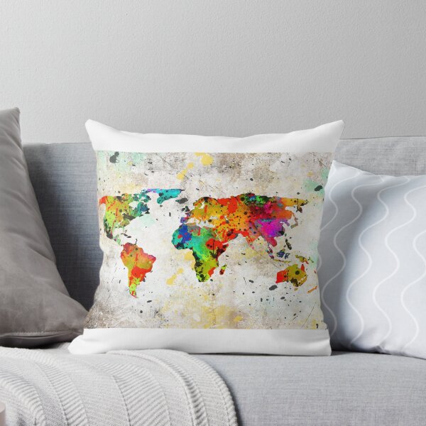 Item preview, World map, watercolor world map designed and sold by Rosaliartbook.