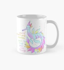 "You're Smart and Capable" Pastel Rainbow Sea Dragon Classic Mug