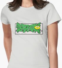 abstract graff - green remix Women's Fitted T-Shirt