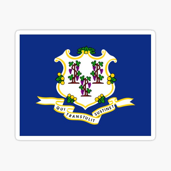 Connecticut State Flag Sticker