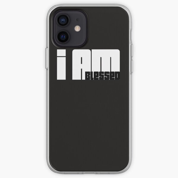 I Am Blessed Black and White iPhone Soft Case