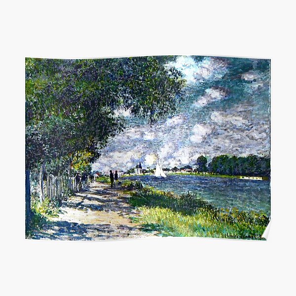 Monet - The Seine at Argenteuil, famous painting Poster