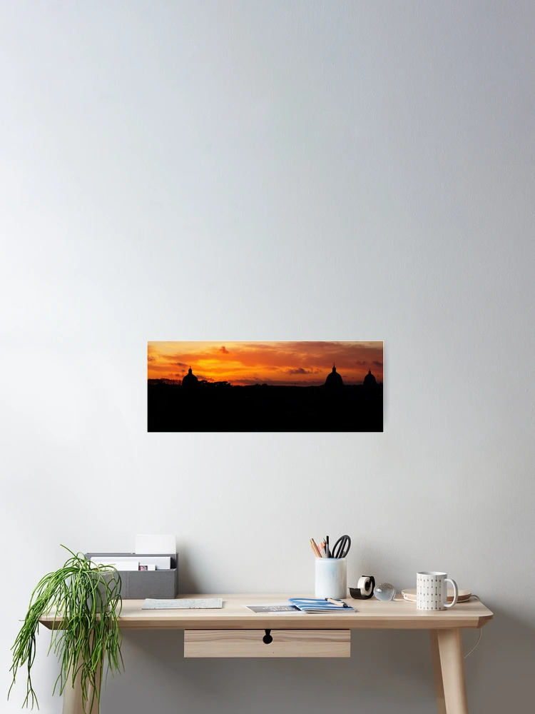 Thumbnail 2 of 3, Poster, Sunset Over Rome designed and sold by Martin Sutton.