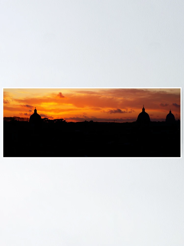 Thumbnail 1 of 3, Poster, Sunset Over Rome designed and sold by Martin Sutton.