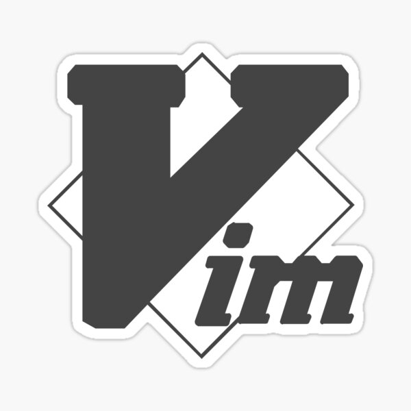 Artikel-Vorschau von Minimalistisches Vim-Logo: Grau, designt und verkauft von hellkni9ht.