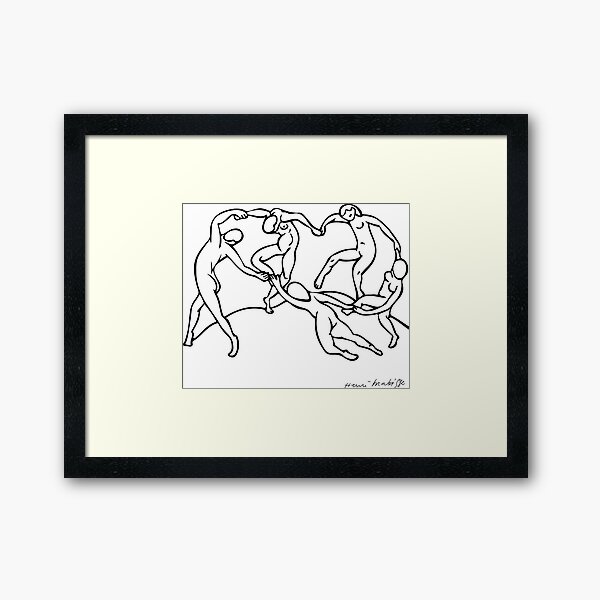 Henri Matisse The Dance and Music Line Artwork Hermitage Sketch For Prints Tshirts Posters Bags Men Women Youth Framed Art Print