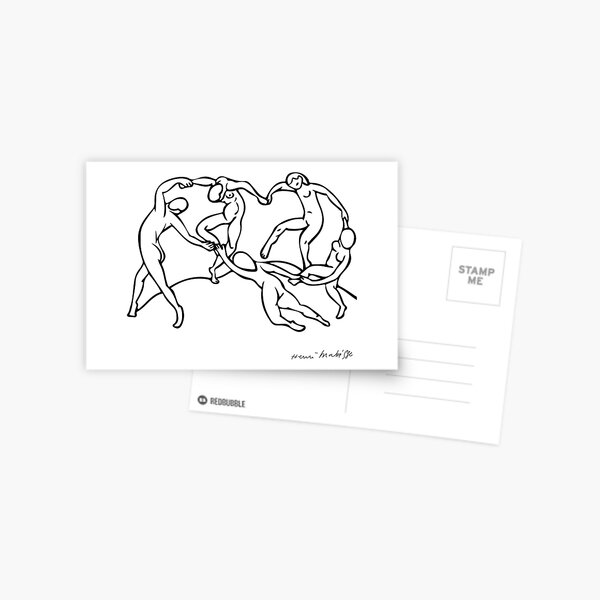 Henri Matisse The Dance and Music Line Artwork Hermitage Sketch For Prints Tshirts Posters Bags Men Women Youth Postcard