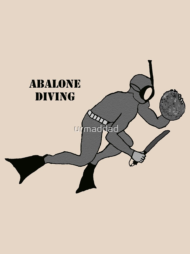 Freediving Breath Hold Trophy Abalone Diver T Shirt By Urmaddad