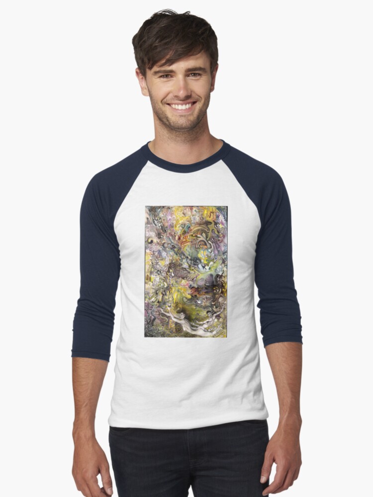 Thumbnail 1 of 3, Baseball ¾ Sleeve T-Shirt, Portrait Yin Yang designed and sold by dajson.