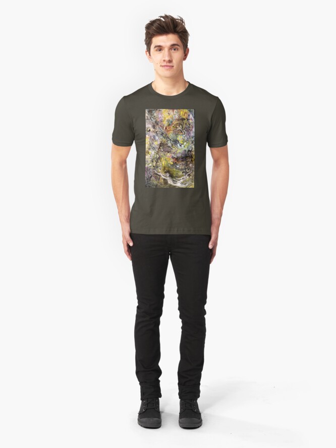 Alternate view of Portrait Yin Yang Slim Fit T-Shirt