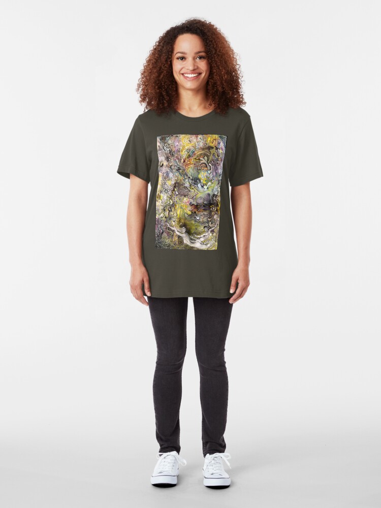 Alternate view of Portrait Yin Yang Slim Fit T-Shirt