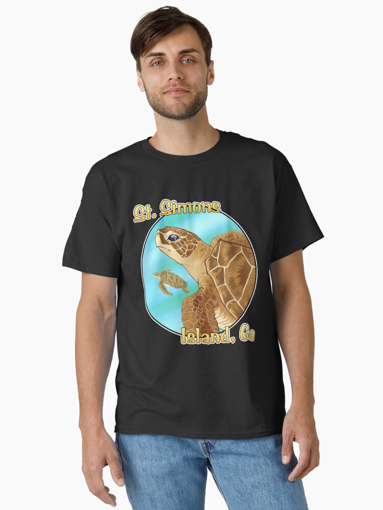 Thumbnail 1 of 7, Classic T-Shirt, St. Simons Island Ga Sea Turtle designed and sold by cybercat.