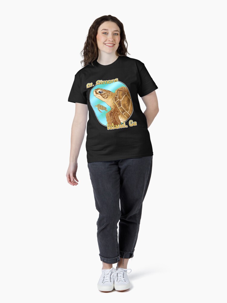 Thumbnail 4 of 7, Classic T-Shirt, St. Simons Island Ga Sea Turtle designed and sold by cybercat.