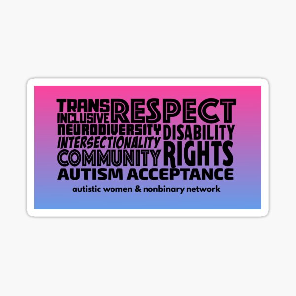 AWN Word Cloud Gradient Sticker