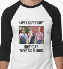 Camiseta ¾ bicolor para hombre Letterkenny feliz super suave cumpleaños