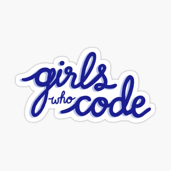 girls who code - blue Sticker