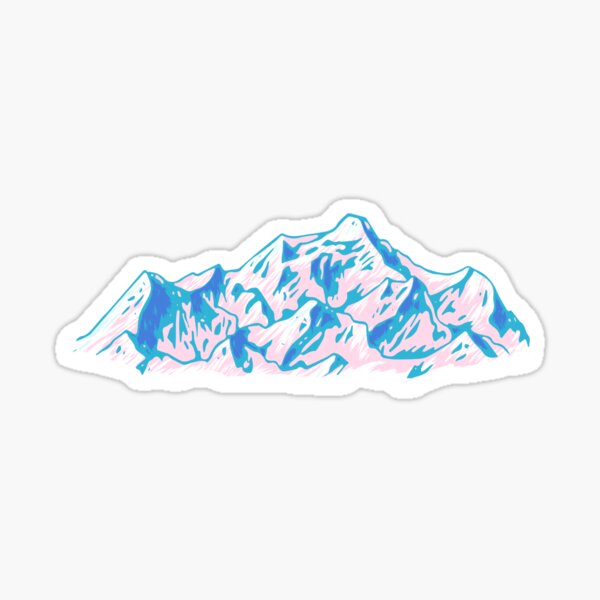 Montagnes cascade Sticker