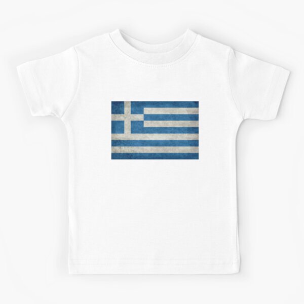Flag of Greece - Retro vintage Kids T-Shirt