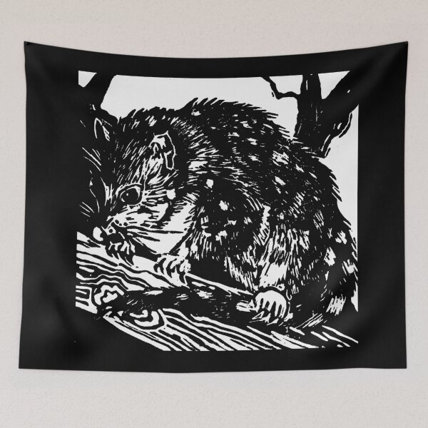 Item preview, Australian Endangered Spotted-tail Quoll Lino Print designed and sold by Heatherian.