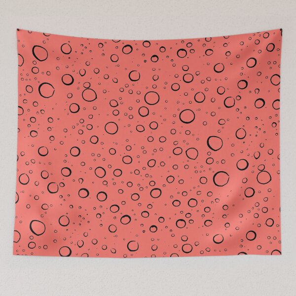 Item preview, Pantone Living Coral Rain Drops Seamless Pattern designed and sold by IdentiTee Studios.