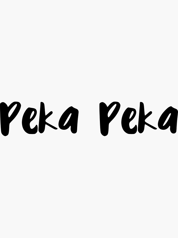 "Peka Peka" Sticker for Sale by FTML Redbubble