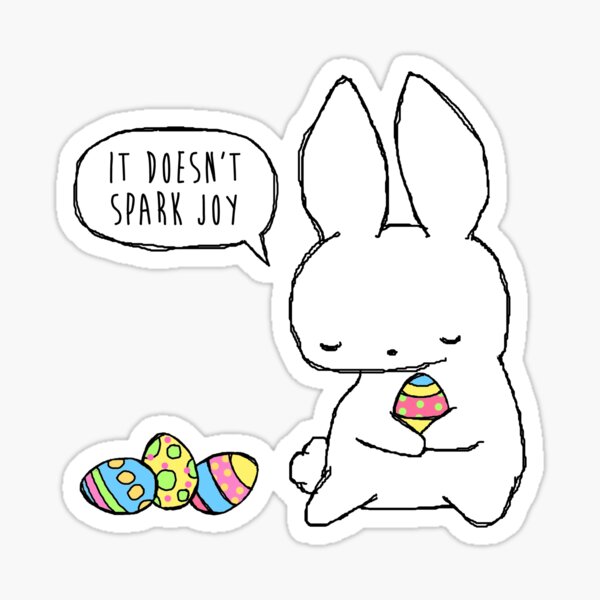 Item preview, Sad Konmari Bunny designed and sold by MaplewoodMerch.