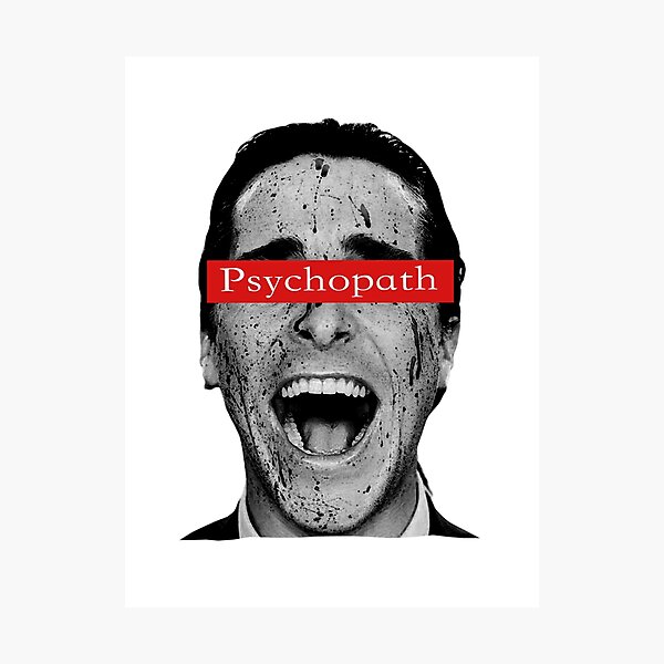 "Patrick Bateman Laughing Psychopath" Photographic Print by FKstudios