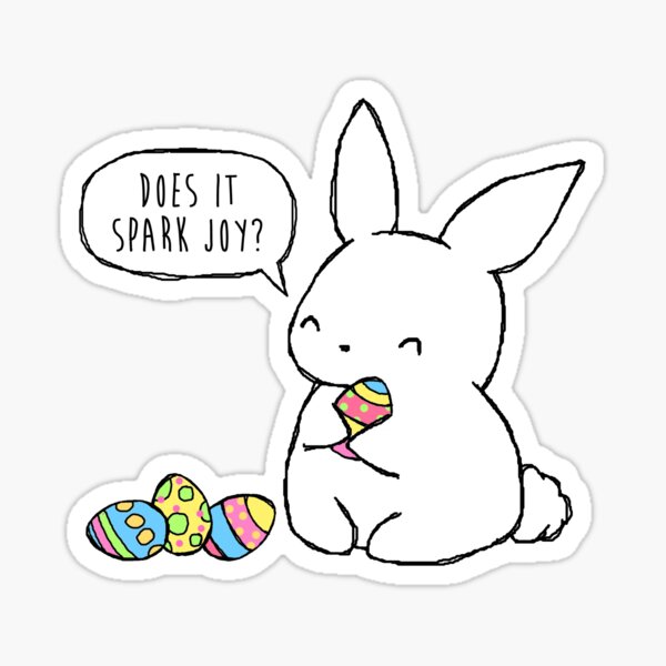 Item preview, Cute Konmari Bunny designed and sold by MaplewoodMerch.