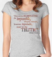 Sherlock Holmes - Eliminate the Impossible Women's Fitted Scoop T-Shirt