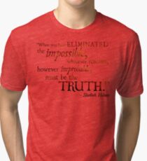 Sherlock Holmes - Eliminate the Impossible Tri-blend T-Shirt