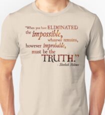 Sherlock Holmes - Eliminate the Impossible Unisex T-Shirt