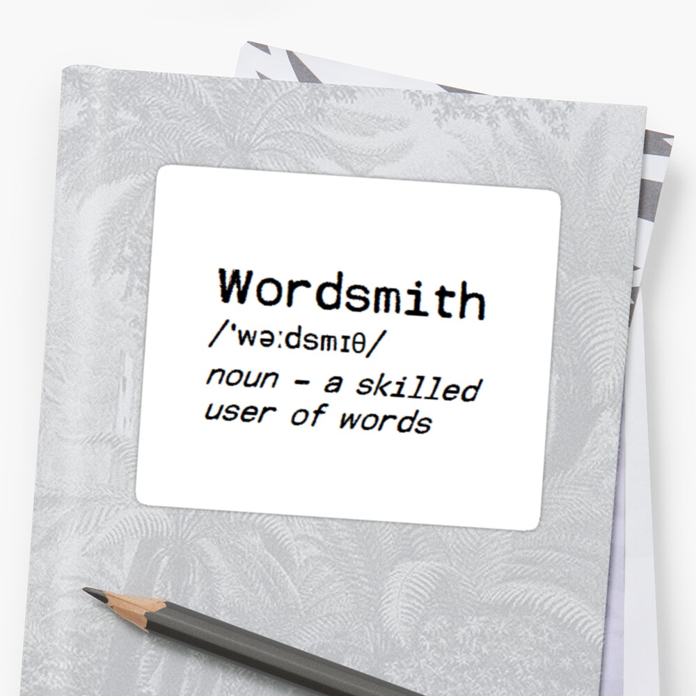  Wordsmith Definition Stickers By BookwormDesigns Redbubble