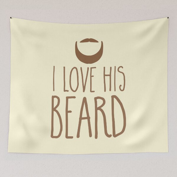 Item preview, I love his beard (funny matching design) designed and sold by jazzydevil.