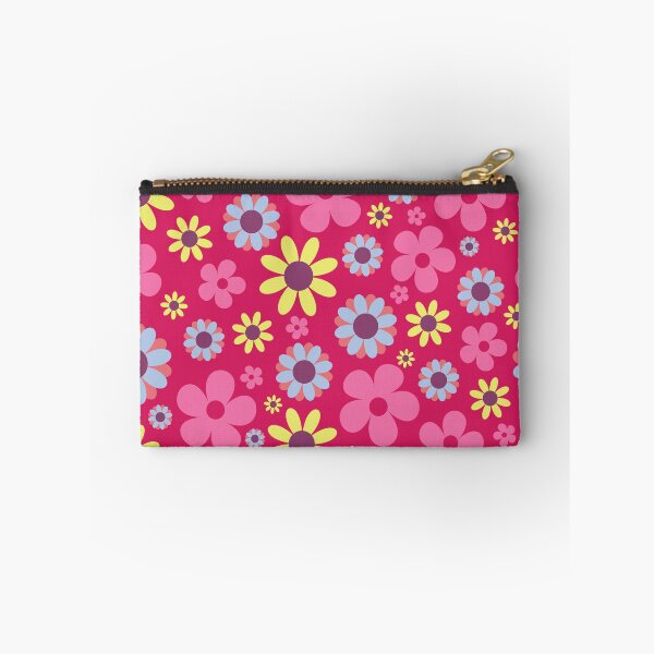 Item preview, Hippie Floral Dark Pink Yellow Blue Seamless Pattern designed and sold by 2CreativeNomads.