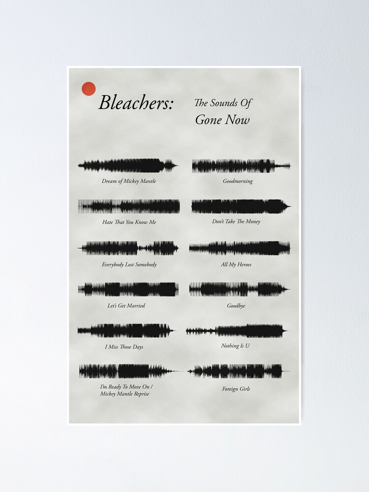 Bleachers Sounds Of Gone Now Poster By Alexisrb Redbubble
