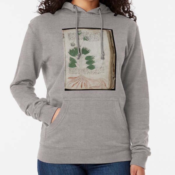 Voynich Manuscript. Illustrated codex hand-written in an unknown writing system Lightweight Hoodie