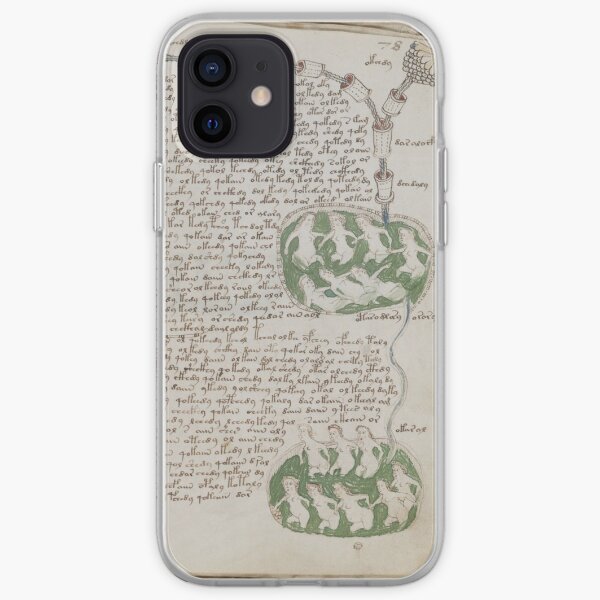 Voynich Manuscript. Illustrated codex hand-written in an unknown writing system iPhone Soft Case