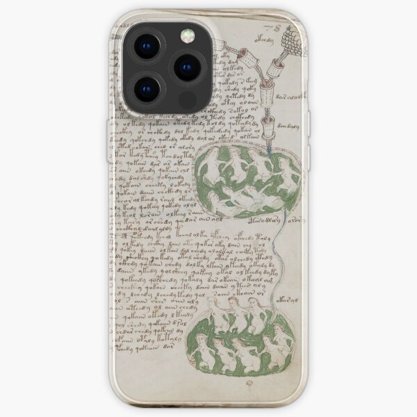 Voynich Manuscript. Illustrated codex hand-written in an unknown writing system iPhone Soft Case