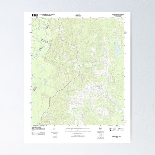 Item preview, USGS TOPO Map Mississippi MS Fords Creek 20120413 TM designed and sold by WetdryvacRBO2.
