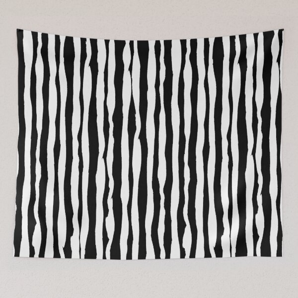 Item preview, Black and White Ink Stripes Pattern designed and sold by cadinera.