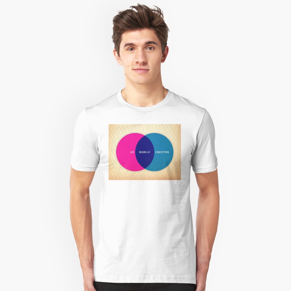 Life Begins At Conception Slim Fit T-Shirt