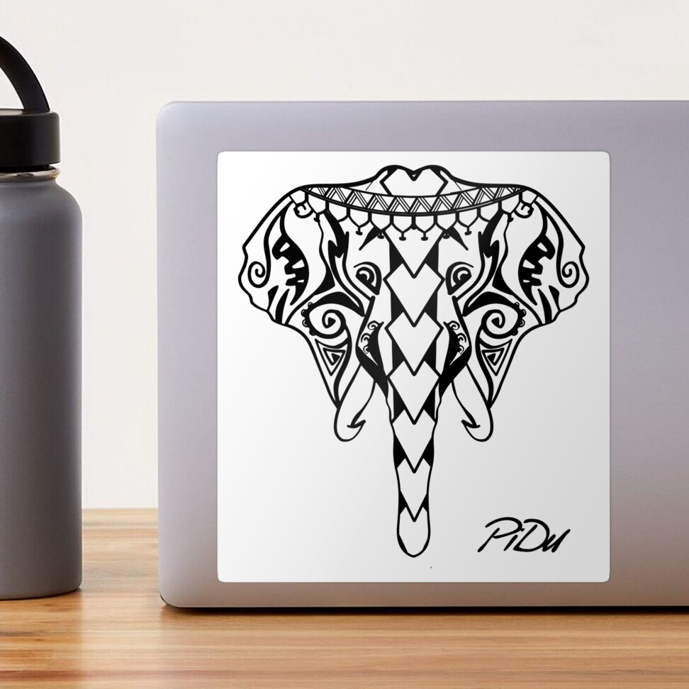 Elephant Mandala Svg, Elephant Art Svg, Animal Art Svg