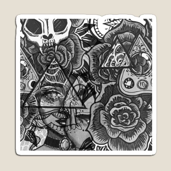 Artikelvorschau, Symbole des Todes - Muster entworfen und verkauft von Strange Familiar Art & Design.