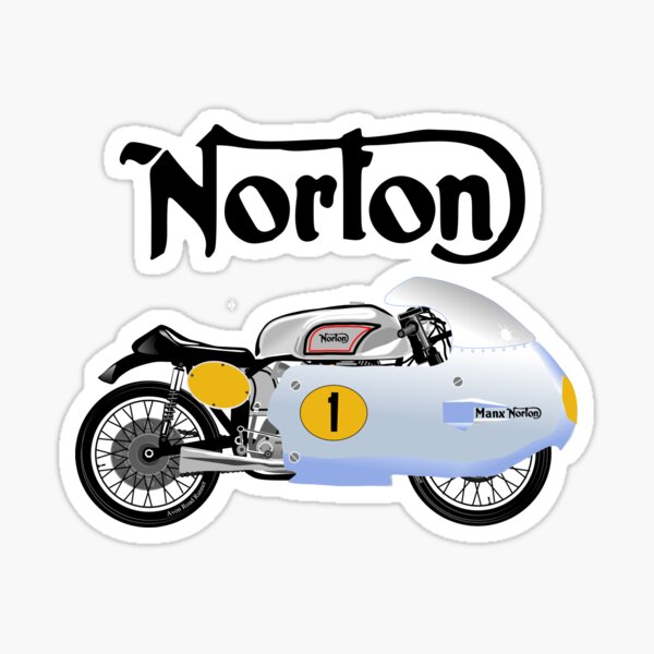 Manx Norton Motorcycle Sticker