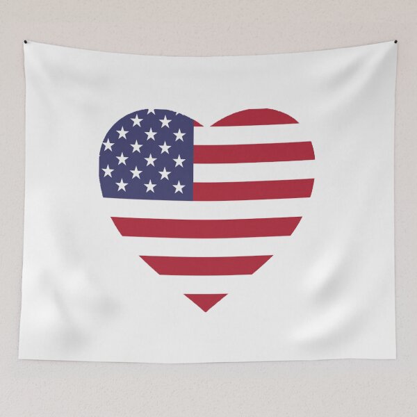 Item preview, American Flag Heart Design - Love USA  designed and sold by AmericanArt.